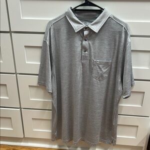 Fish Hippie XXL Men's Gray Performance Polo Shirt